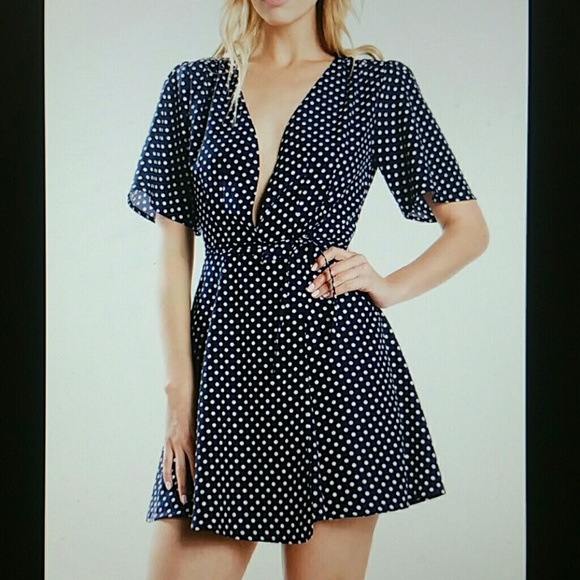 Polka dot wrap tie dress Kimono style - Picture 4 of 7